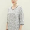 Tom Tailor Plus-Gemustertes - Longsleeve - Grey Floral Design