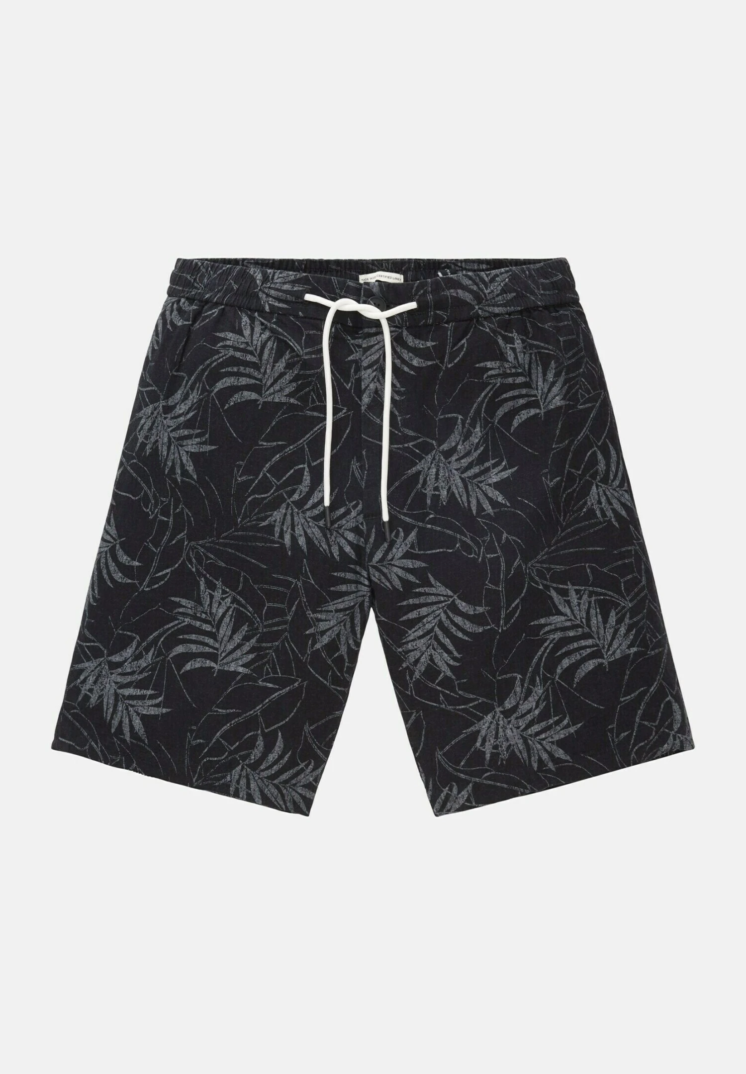 TOM TAILOR Denim Gemusterte Bermuda - Shorts - Black Tonal Leaf Lines Print 9 TOM TAILOR Denim Gemusterte Bermuda - Shorts - Black Tonal Leaf Lines Print - Afbeelding 9